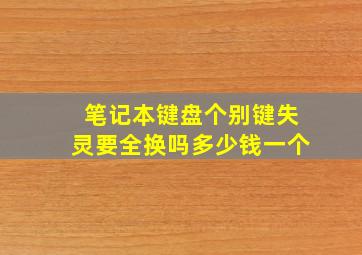 笔记本键盘个别键失灵要全换吗多少钱一个