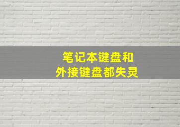 笔记本键盘和外接键盘都失灵