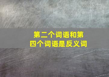 第二个词语和第四个词语是反义词