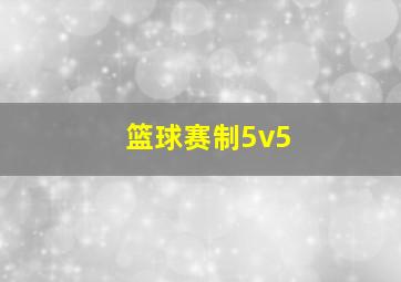 篮球赛制5v5