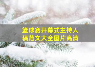 篮球赛开幕式主持人稿范文大全图片高清