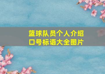 篮球队员个人介绍口号标语大全图片