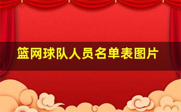 篮网球队人员名单表图片