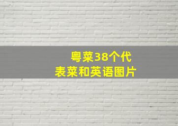 粤菜38个代表菜和英语图片