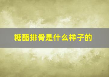 糖醋排骨是什么样子的