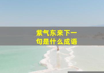 紫气东来下一句是什么成语