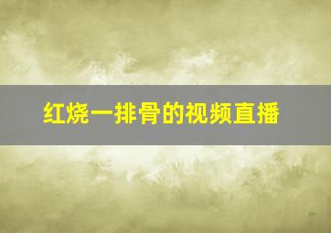 红烧一排骨的视频直播