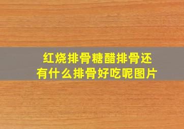 红烧排骨糖醋排骨还有什么排骨好吃呢图片