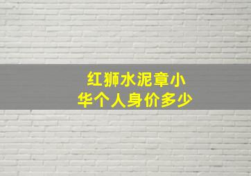 红狮水泥章小华个人身价多少