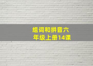 组词和拼音六年级上册14课