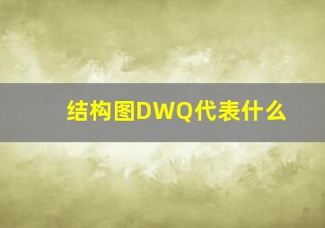 结构图DWQ代表什么