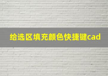 给选区填充颜色快捷键cad