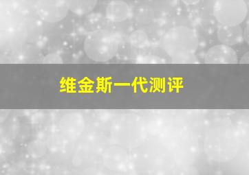 维金斯一代测评