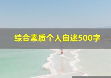 综合素质个人自述500字