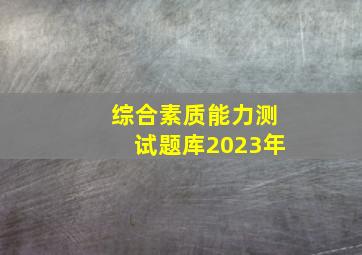 综合素质能力测试题库2023年