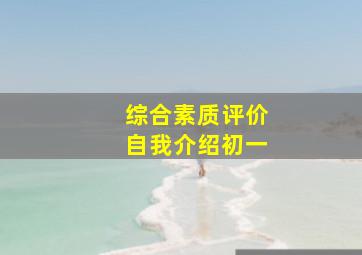 综合素质评价自我介绍初一