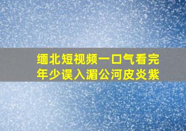 缅北短视频一口气看完年少误入湄公河皮炎紫