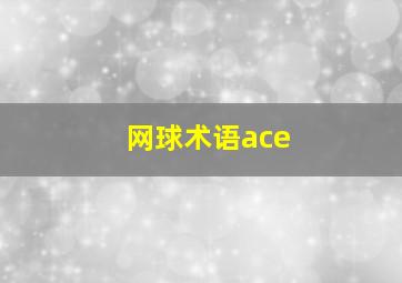 网球术语ace