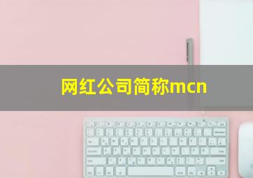 网红公司简称mcn