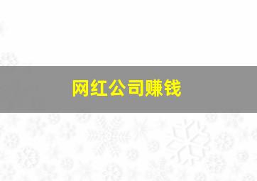 网红公司赚钱