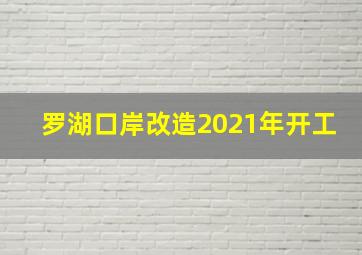 罗湖口岸改造2021年开工