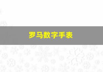 罗马数字手表