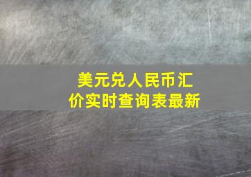 美元兑人民币汇价实时查询表最新