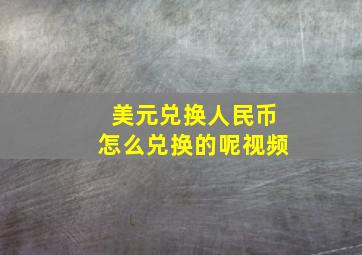 美元兑换人民币怎么兑换的呢视频