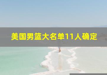 美国男篮大名单11人确定