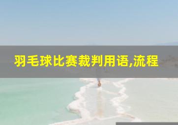 羽毛球比赛裁判用语,流程