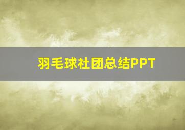 羽毛球社团总结PPT