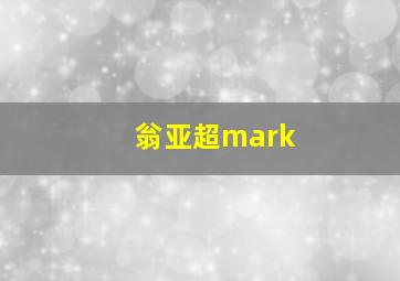 翁亚超mark