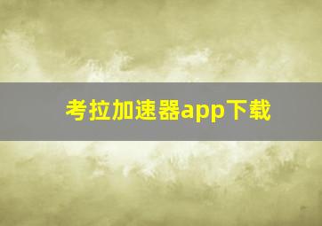 考拉加速器app下载