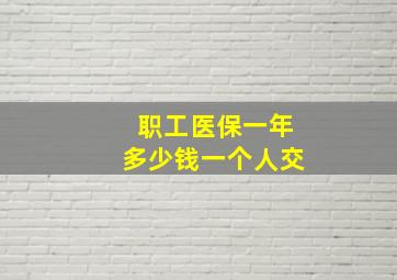 职工医保一年多少钱一个人交