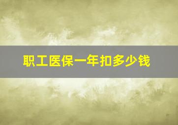 职工医保一年扣多少钱