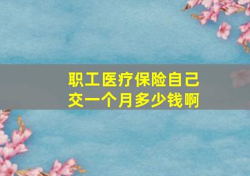 职工医疗保险自己交一个月多少钱啊