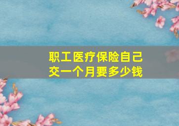 职工医疗保险自己交一个月要多少钱