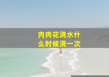 肉肉花浇水什么时候浇一次