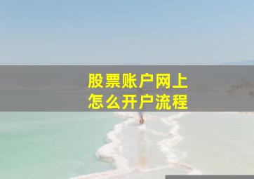 股票账户网上怎么开户流程