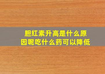 胆红素升高是什么原因呢吃什么药可以降低