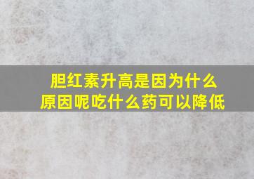 胆红素升高是因为什么原因呢吃什么药可以降低