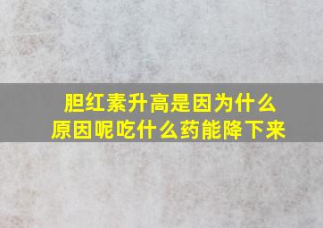 胆红素升高是因为什么原因呢吃什么药能降下来