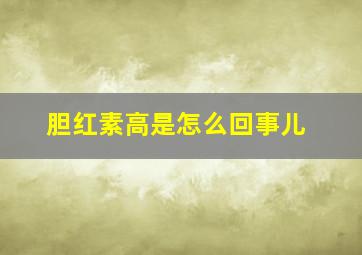 胆红素高是怎么回事儿