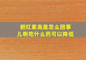 胆红素高是怎么回事儿啊吃什么药可以降低