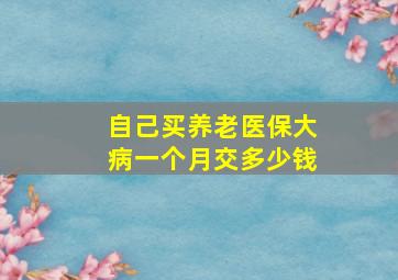 自己买养老医保大病一个月交多少钱