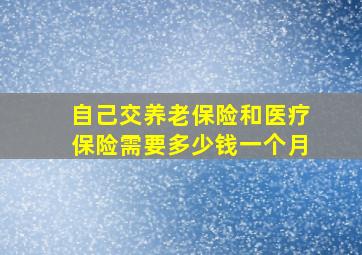 自己交养老保险和医疗保险需要多少钱一个月