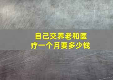 自己交养老和医疗一个月要多少钱