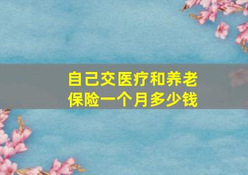 自己交医疗和养老保险一个月多少钱