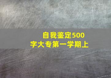 自我鉴定500字大专第一学期上