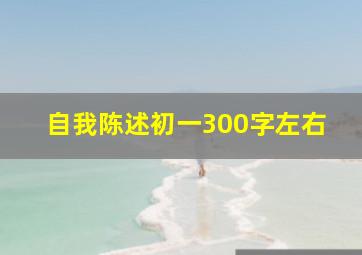 自我陈述初一300字左右